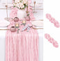 2 Pack Pink Cheesecloth Table Runner 17x108 Inch Boho Rustic Semi Sheer Gauze by Unknown