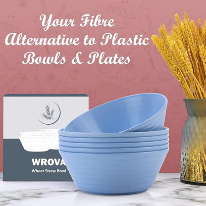 Wheat Straw Bowl Sets, Microwave and Dishwasher Safe Bowls, Kitchen Bowls - Image 5