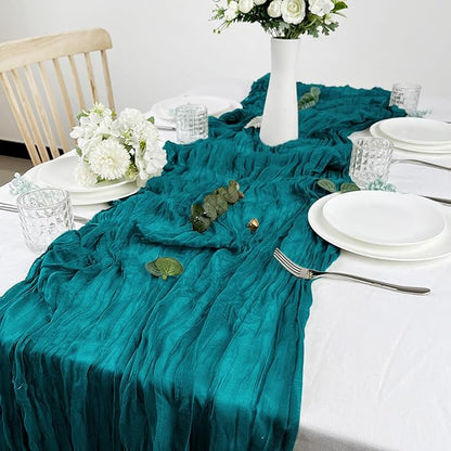 1 Pack Cheesecloth Table Runner 10Ft Christmas Gauze Boho Table Runners - Image 6