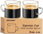4 Oz Espresso Cups Set of 2 Double Spout by SENTVEND