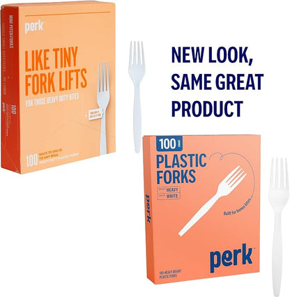 Perk Heavy‑Weight Plastic Forks, Parties & Desserts - Image 2