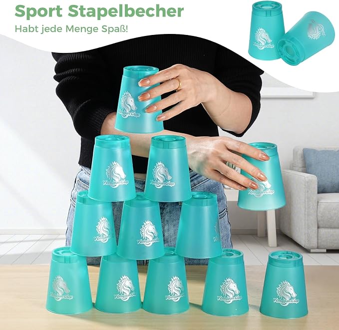 yeesport 48 Sport Stacking Cups Red/Blue/Green/Black - Image 2