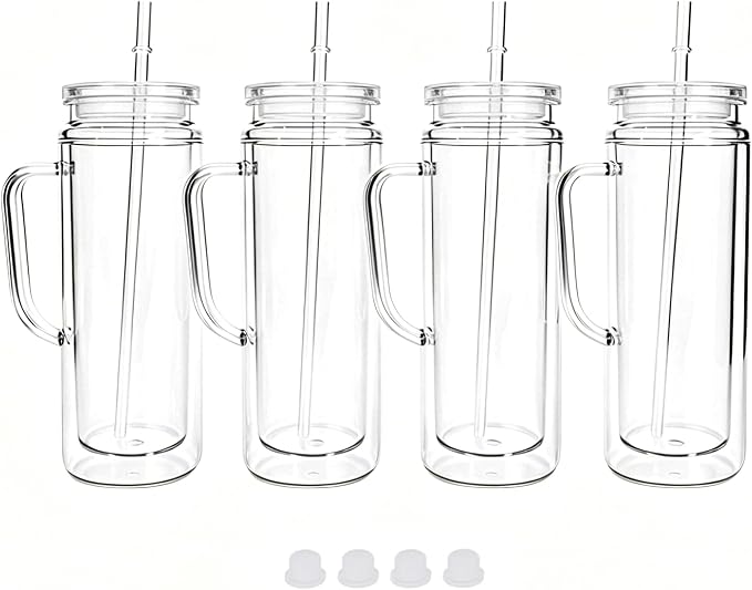 AGH 20OZ 4Pack Acrylic Snow Globe Tumbler by AGoodHopeforYou