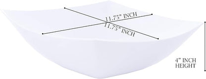 PLASTICPRO Disposable 128 ounce Square Serving Bowls, Party Snack or Salad Bowl - Image 2