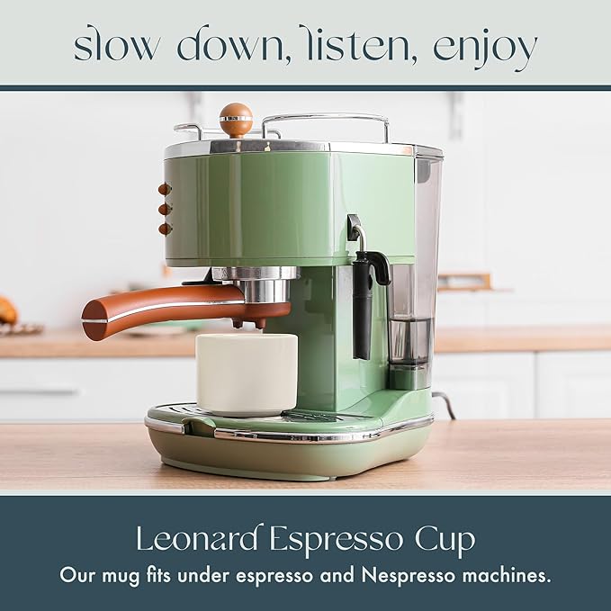 Folk Ceramics Leonard Ceramic Espresso Cups | Modern Stackable Demitasse Mugs - Image 6