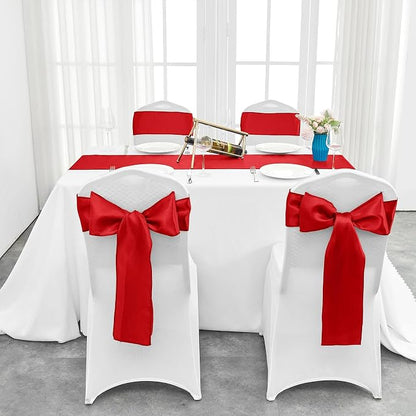 10-Pack Red Satin Table Runner 12 x 108 Inch Long Bright and Smooth Silk Fabric - Image 7