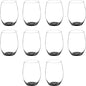 DISCOUNT PROMOS 10 ARC Stemless Wine Glasses Set, 21 oz. - Chardonnay, Cabernet, Merlot, Sauvignon - Black