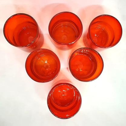 Solid Ruby Red 9 oz Short Tumblers, Recycled Glass, Toxin-Free - Image 6