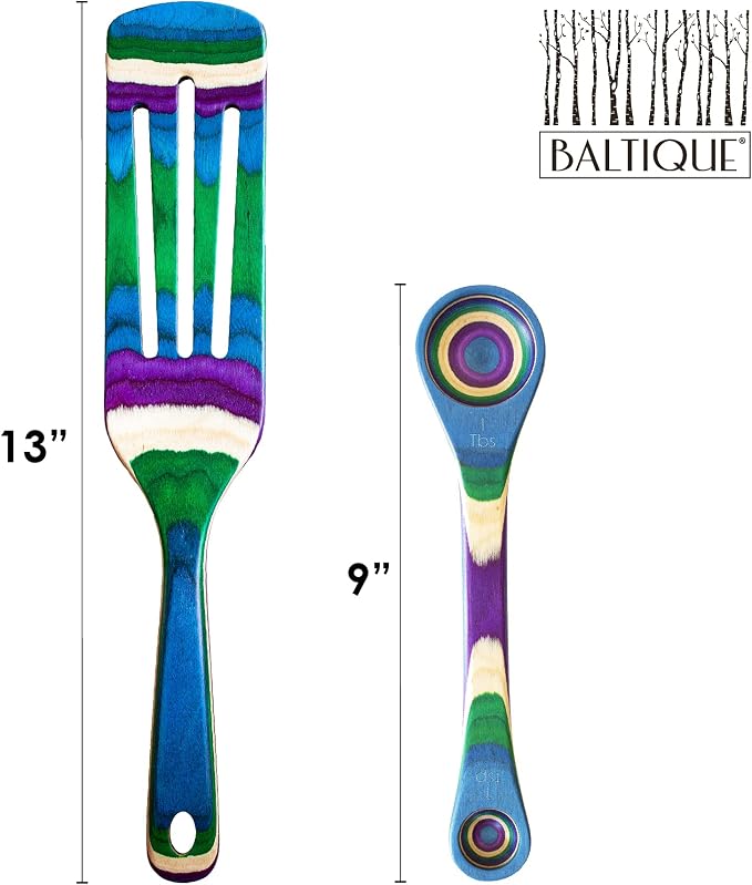 Totally Bamboo Baltique Mumbai Collection 2 Piece Cooking Utensil Set, Spurtle - Image 5