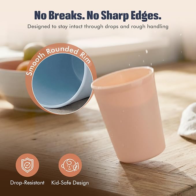 MASTERCOOK 12 Pcs. Small Reusable Cups –8 oz Unbreakable Drinking Glasses - Image 7