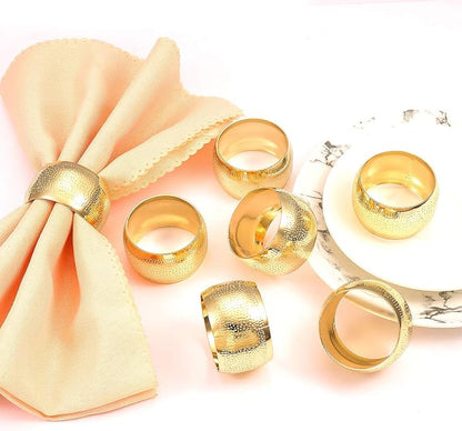 Napkin Ring, Round Metal Serviette Napkin Holder - Image 5