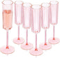 Ciaell 24 Pack Pink Plastic Champagne Flutes by Ciaell
