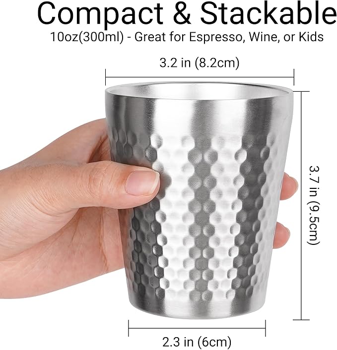 Adorila 10oz Stainless Steel Cups 4 Pack - Image 2
