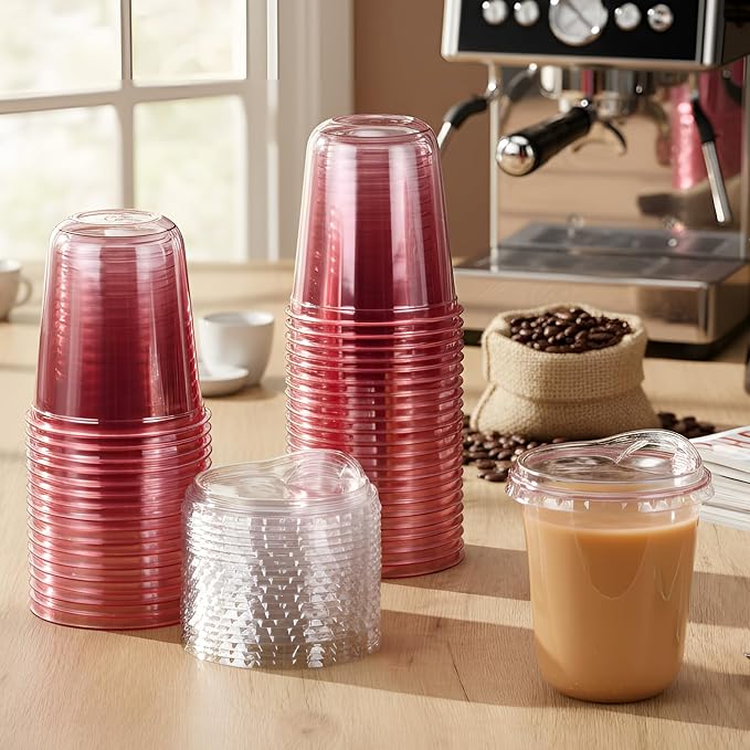 Baderke 50 Pcs Round Bottom Plastic Cups - Image 2