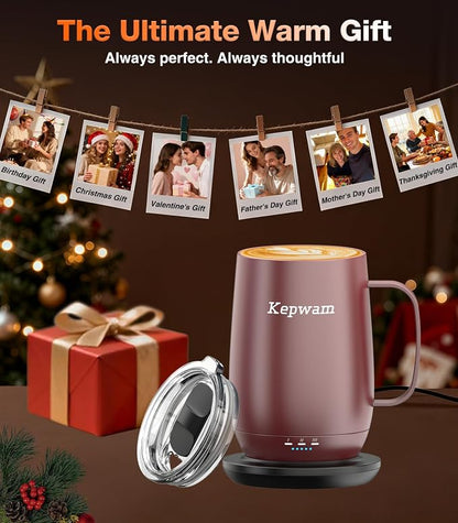 Kepwam Heated Coffee Mug T2-Plus, 20oz Large Capacity Longer Battery Life | - Image 6