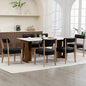 Modern Dining Chairs Set of 6 – Mid-Century Modern Faux Leather Upholstered Kitchen & Dining Room Chairs with Curved Back, Oversized Rounded Seat, Sturdy Wood Frame, Black