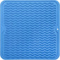 Silicone Dish Drying Mat for Multiple Usage,Easy clean,Eco-friendly,Heat-resistant Silicone Mat for Kitchen Counter or Sink,Refrigerator or Drawer liner Lichen BlueL M 12 inches x 12 inches