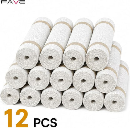 FAVE 12-Pack Woven Vinyl Table Runners, 120x12 Inch White - Image 2