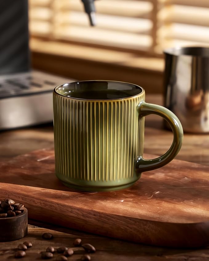 famiware Coffee Mug Set for 4, Star 12 oz Catering Mugs Cup Set - Image 4