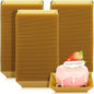 Zhehao 100 Pcs Plastic Dessert Appetizer Plates Disposable, 3.6 x 3.6 Inch Small Square Plastic Dessert Cake Plate for Party, Valentine's Day Wedding Birthday Bridal Baby Shower Supplies (Gold)