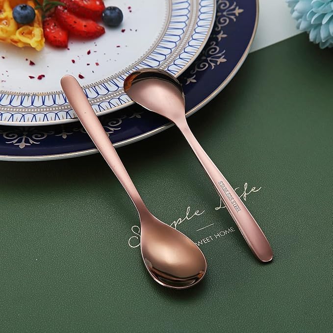 Copper Demitasse Espresso Spoons, 5.5'' Mini Coffee Spoons, Dishwasher Safe - Image 5