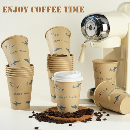 12 OZ 25 Pack Disposable Cups Paper Coffee Cups - Image 2