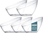 Posh Setting Clear Serving Bowls Small Hard Plastic Candy Bowl for Weddings, Buffet, Offices, Disposable Small Angled Bowls for Party's, Salads, Snacks and Fruit Bowl 5 Pack