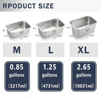 Stainless Steel Dog Bowls for Large Dogs, High Capacity Metal Dog Food Bowls - Image 3