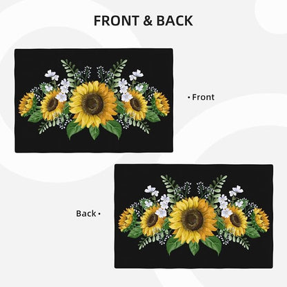 Fiokroo Sunflowers Wild Flowers Placemats Set of 4 Table Mats Table Tableware - Image 3