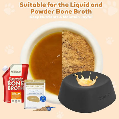 Yipetor Slow Feeder Dog Bowls for Liquid Treat, 【Enrichment Ball-Roll】 Bone - Image 5