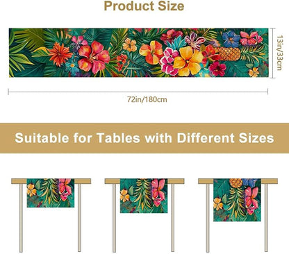 Pineapples Abstract Art Painting Burlap Table Runner Seasonal Spring Fall - Image 6