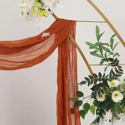 Efavormart 20ft Gauze Cheesecloth Terracotta Wedding Arch Drapery Fabric - Image 6