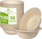 greensight 32oz Large Paper Bowls, 120 Pack Compostable Disposable | by greensight