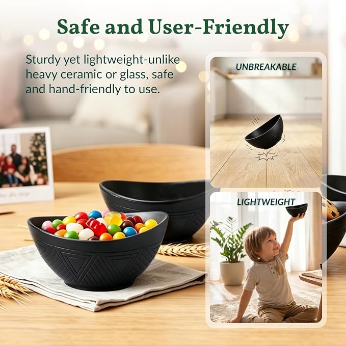 Wheat Straw Bowls 10 OZ Small Bowls Unbreakable Small Serving Bowls - Image 4