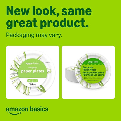 Amazon Basics Everyday Paper Plates, 10 Inch, Disposable, Packaging May Vary - Image 2