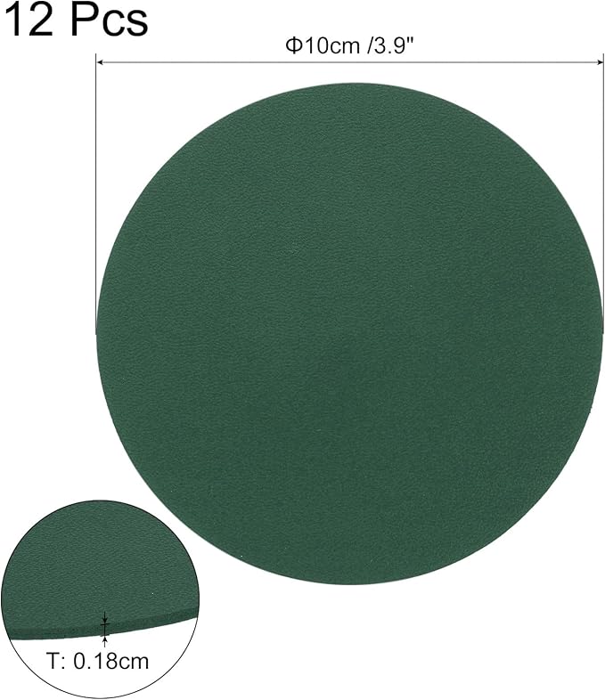 uxcell Round Faux Leather Coasters - Image 2