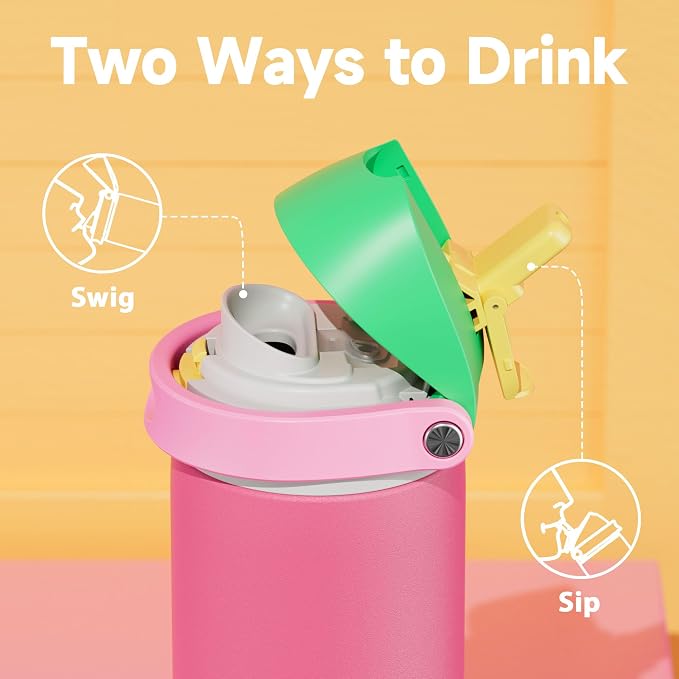 24 oz Insulated Water Bottle for Women: Meoky Stainless Steel Water Bottle - Image 3