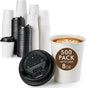 Vplus 500 Pack 8 OZ Paper Coffee Cups, Disposable 8 OZ Coffee Cups With Lids, Cold/Hot Drinking, For Home, Traveling, Stores, Office, And Events