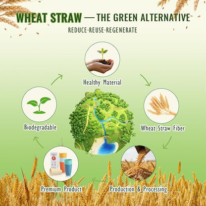 Wheat Straw Cups Set of 6, Unbreakable 20 OZ Reusable Cups, Alternative Plastic - Image 5