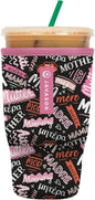 Sok It JavaSok Iced Coffee & Cold Soda Insulated Neoprene Cup Sleeve (Mom Love, Large: 30-32oz)