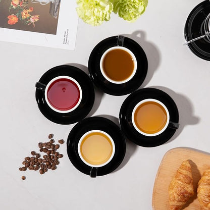 Sweejar Ceramic Espresso Cups Set of 6, Espresso Cup Stackable, 4 Oz Stackable - Image 4