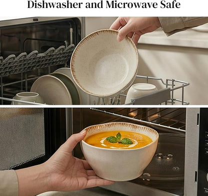 DOWAN 30 OZ Soup Bowls, Large Cereal & Salad Bowl Set of 4, Deep Bowl - Image 6