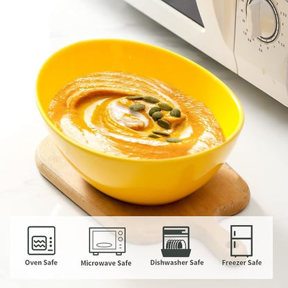 HASENSE Large Serving Bowls, Ceramic Salad Mixing Bowls, 42 Ounce Serving Dishes - Image 6
