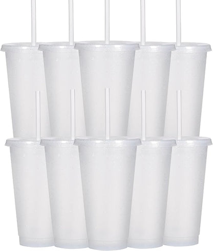 Suertestarry Tumbler with Straw and Lid, Water Bottle Iced Coffee Travel Mug Cup by Suertestarry