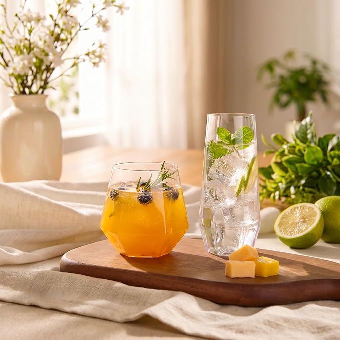 BESTSTAR 96 Pack Clear Plastic Wine Glasses Set BPA-Free Shatterproof | 48 9 OZ - Image 2