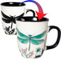 16 oz Dragonfly Coffee Mug, Color Changing Cup | Ceramic Coffee Cup, Heat by Asmwo
