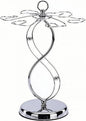 Wine Glass Holder Stand-Elegant Countertop Stemware Rack for 6 Glasses - Freestanding Stainless Steel Drying Organizer for Home Bar, Kitchen & Dining Table Decor