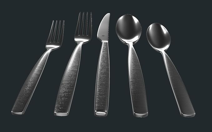 Engraved Silverware Set for 6 | 18/10 Stainless Steel Flatware - Image 2