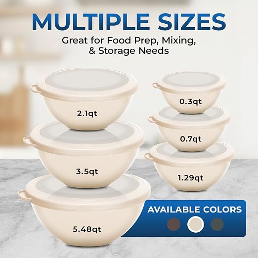 Bakken Master 12 Piece Plastic Nesting Bowls - Image 6