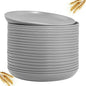 LIYH 20 Pcs Grey Wheat Straw Plastic Plates - 9 Inch Unbreakable Dinner Plate Reusable - Dishwasher & Microwave Safe, Camping Outdoor Plates
